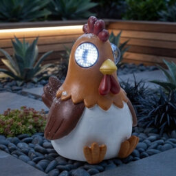 Star Supplies 2 X Solar Cockerel Garden Light Animated Blinking Eyes Farmyard Animal Statue - thumbnail 3