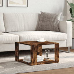 Berkfield Coffee Table Smoked Oak 51.5X51.5X30 Cm Engineered Wood - thumbnail 3