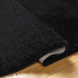Livabliss Cloudy Shaggy-Solid Color Black Plush Soft Pile Living Bedroom Rug 160 X 213 Cm Easy Care, Non Shedding - thumbnail 4
