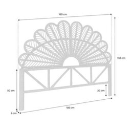 Sweeek - Dark Rattan Headboard Anggun 160X6X130 Cm - thumbnail 4