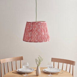 Loops Elegant Brushed Aged Brass Pendant Light With Coral Pink Shade - thumbnail 3