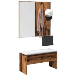 Walplus Hallway Furniture Set Old Wood Engineered Wood - thumbnail 3