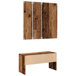 Walplus Hallway Furniture Set Old Wood Engineered Wood - thumbnail 7