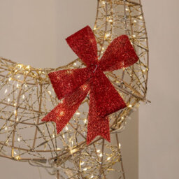Samuel Alexander 1M Light Up Gold Twist Christmas Standing Reindeer With 300 Warm White Leds - thumbnail 5