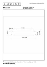 Lucide Sketes Flush Ceiling Light Diameter 45,7Cm Led Dim. Cct 1X24W 2700K/4000K - Transparent - thumbnail 3