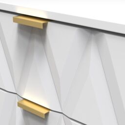 Pesaro Ready Assembled Matt White No Effect 5 Drawer Bedside Chest (H)1075mm (W)395mm (D)415mm - thumbnail 5