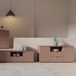 Furniture To Go Ganymede Tv Unit With Open Shelf, 2 Drawers And 2 Doors In Terracotta - thumbnail 6