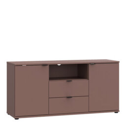 Furniture To Go Ganymede Tv Unit With Open Shelf, 2 Drawers And 2 Doors In Terracotta - thumbnail 2