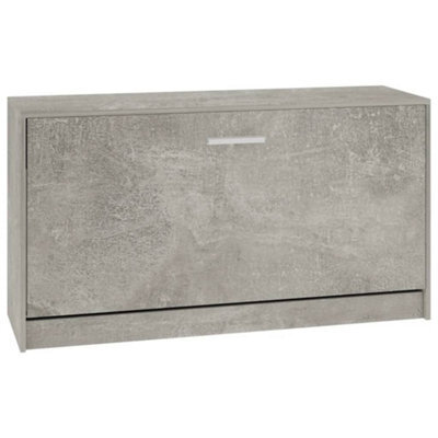 Berkfield Durable Shoe Bench Concrete Grey 80X24X45 Cm Engineered Wood - image 1