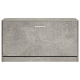 Berkfield Durable Shoe Bench Concrete Grey 80X24X45 Cm Engineered Wood - thumbnail 5