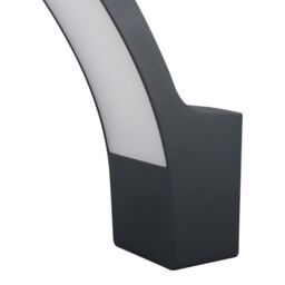 GoodHome Gambell Fixed Matt Dark Grey Mains-Powered Integrated Led Outdoor Wall Light 1600Lm - thumbnail 5