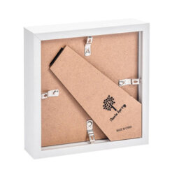 "Nicola Spring 6"" X 6"" White 3D Box Photo Frame - 2"" X 2"" Mount - White" - thumbnail 5