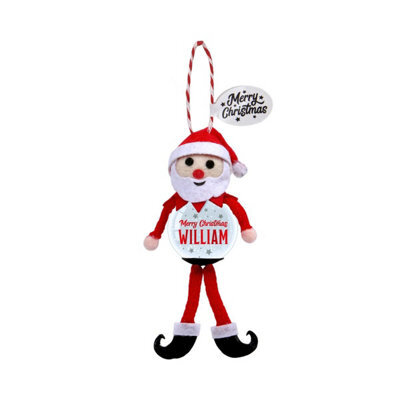History & Heraldry Pre-Personalised Snowglobe Santa Elf Christmas Tree Decoration - Over 100 Different Names And Themes - William - image 1