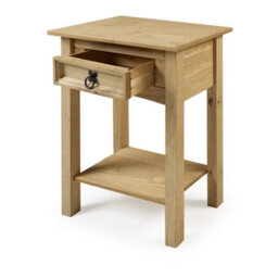 Mercers Furniture Corona 1 Drawer Console Table 1 Shelf Hallway Side Unit Solid Wood Pine Wooden With Mexican Styling - thumbnail 2