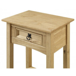 Mercers Furniture Corona 1 Drawer Console Table 1 Shelf Hallway Side Unit Solid Wood Pine Wooden With Mexican Styling - thumbnail 3