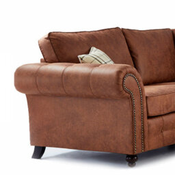 Furnishings For Less UK Oakland Tan Chesterfield 6 Seater L Shape Large Corner Sofa - thumbnail 3
