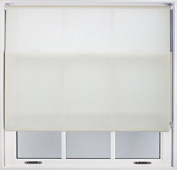 Furnished Daylight Roller Blinds - Cream Trimmable Blind For Windows And Doors (W)60Cm (L)165Cm