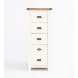 Cabinet Bits Lovere 5 Drawer Narrow Chest Of Drawers Brass Cup Handle - thumbnail 1