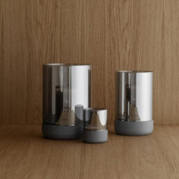 Blomus Calma Hurricane Lamp Large - Steel Gray Smoke - thumbnail 3