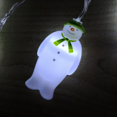Samuel Alexander 1.8M Battery Powered The Snowman Christmas String Lights With 10 Ice White Leds - image 1