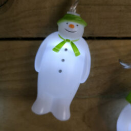 Samuel Alexander 1.8M Battery Powered The Snowman Christmas String Lights With 10 Ice White Leds - thumbnail 5