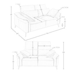 Angel Cerda Elegant Brown Leather 2 Seater Sofa For Modern Living Spaces - thumbnail 7