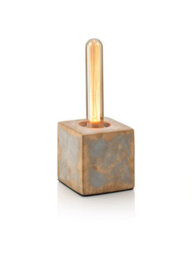 Auraglow Mysa Bronzed Effect Stone Table Desk Lamp - Multnomah - With Ag546 - thumbnail 2