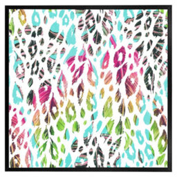 "Andrew Lee Multi Coloured Leopard Spots (Picutre Frame) / 20X20"" / Brown" - thumbnail 5