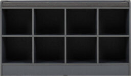 Seconique Portland Shoe Bench In Grey With Fabric Bench Seating - thumbnail 4