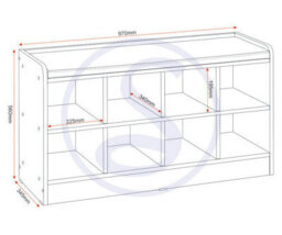 Seconique Portland Shoe Bench In Grey With Fabric Bench Seating - thumbnail 2