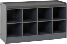Seconique Portland Shoe Bench In Grey With Fabric Bench Seating - thumbnail 3