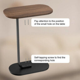C Shaped Side Table, L End Table Table Coffee Laptop Bedroom Living Room - thumbnail 4