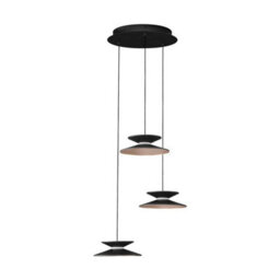 Luminosa Lighting Luminosa Morphi Cluster Pendant Ceiling Light Sandy Black, Gold Triac Dimmable Led 15W 480Lm 3000K - thumbnail 1