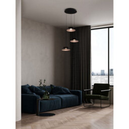 Luminosa Lighting Luminosa Morphi Cluster Pendant Ceiling Light Sandy Black, Gold Triac Dimmable Led 15W 480Lm 3000K - thumbnail 2