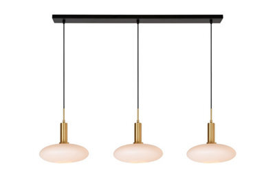 Lucide Singala Modern Pendant Light - 3Xe27 - Matt Gold / Brass - image 1