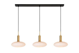 Lucide Singala Modern Pendant Light - 3Xe27 - Matt Gold / Brass - thumbnail 1