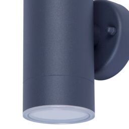 GoodHome Fixed Matt Dark Grey Mains-Powered Integrated Led Outdoor Double Wall Light 760Lm (Dia)6Cm - thumbnail 3