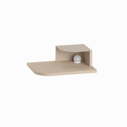 Decortie Luno Modern Floating Corner Bedside Table Nightstand Wall-Mounted Led 30Cm Sonoma Oak Bedroom - thumbnail 2