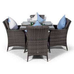 That's Furniture Savannah Square 4 Seater Patio Dining Set With Ice Bucket Drinks Cooler - Grey - thumbnail 7