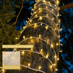 Christmas Tree World Crownvine 10M Fairy Lights - 100 Leds Warm White - White Rubber Cable (For Crownvine Lights) - thumbnail 2