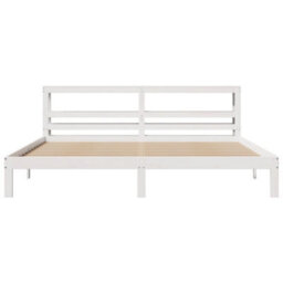 Berkfield Bed Frame With Headboard Without Mattress White 180X200 Cm Super King - thumbnail 4