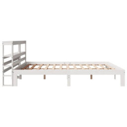Berkfield Bed Frame With Headboard Without Mattress White 180X200 Cm Super King - thumbnail 5