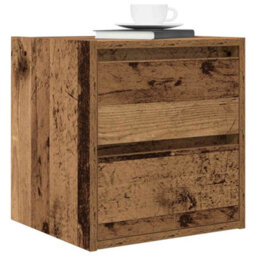 Berkfield Wall-Mounted Bedside Cabinet Old Wood 38X34X40 Cm - thumbnail 4