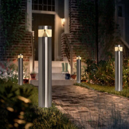 Long Life Lamps Company Modern Led Bollard Post Ground Spike Light Warm White Stainless Steel Zlc078Ww - thumbnail 6