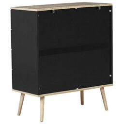 Beliani Black Chest Of Drawers, 4 Deep Drawers, 93 X 79 Cm, Matt Finish - thumbnail 5