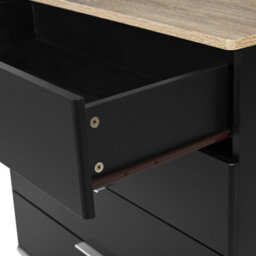 Beliani Black Chest Of Drawers, 4 Deep Drawers, 93 X 79 Cm, Matt Finish - thumbnail 6