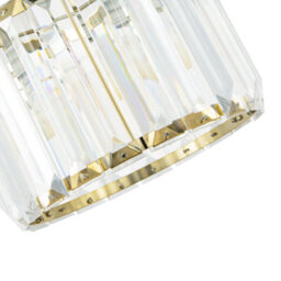 Happy Homewares Contemporary Easy Fit Gold Pendant Shade With Clear Acrylic Rectangular Rods - thumbnail 3