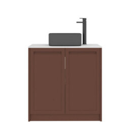 Royal Bathrooms Royal Bathroom Elmore 800mm Terracotta Clay Freestanding Countertop Bathroom Vanity Unit 2 Door With Art Square Basin - thumbnail 7