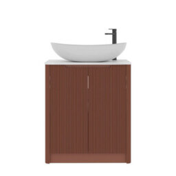 Royal Bathrooms Avenza 700mm Terracotta Clay Floor Standing Bathroom Vanity Unit 2 Door With Cesar Basin - thumbnail 6