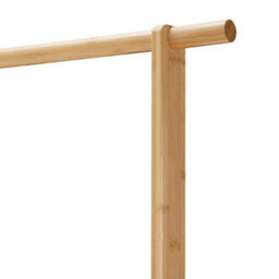 Bamboo Garment Rack Coat Shoe Clothes Stand Thicken Wooden Basket Open Wardrobe - thumbnail 3